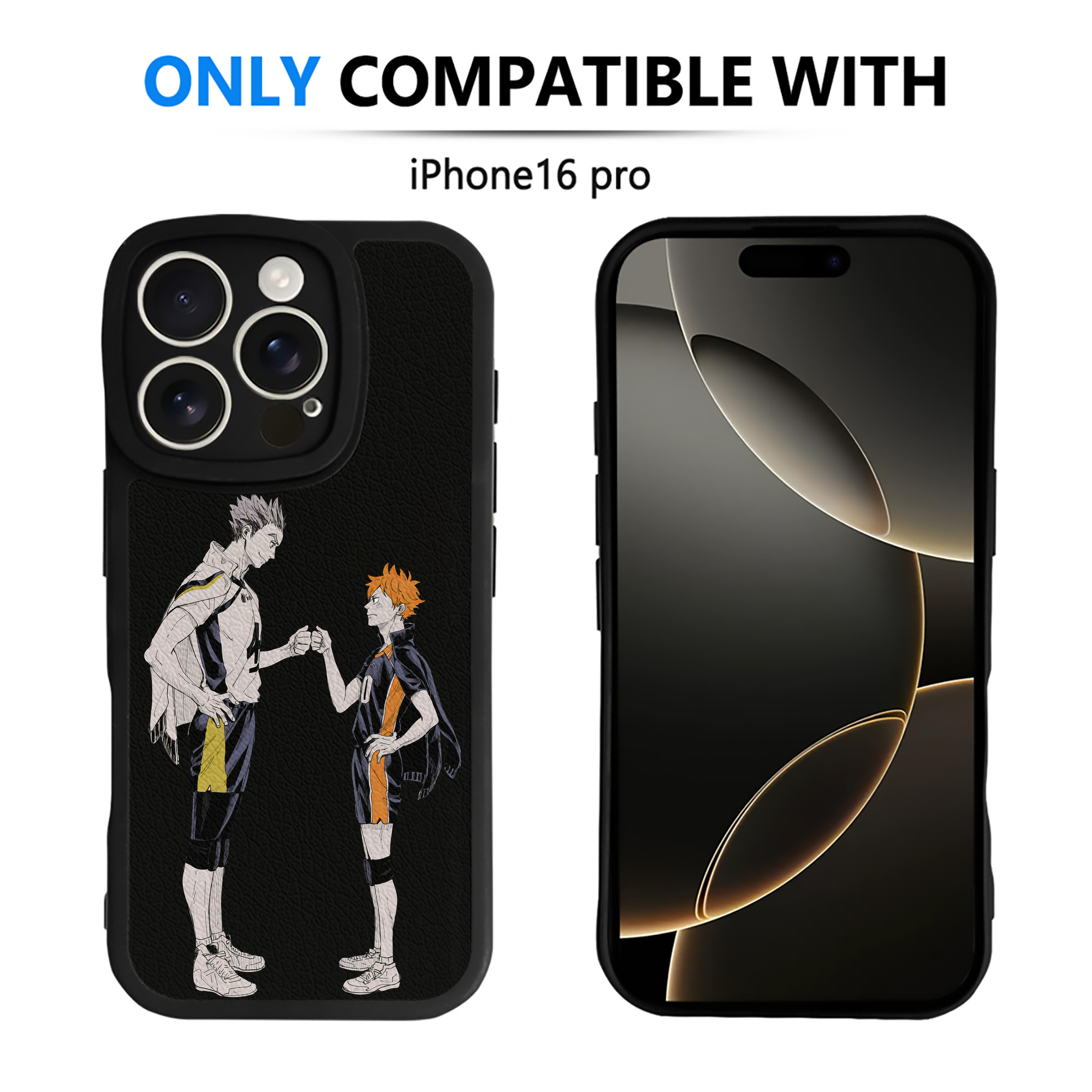 （画像用） ハイキュー!! Haikyu!! 【iPhone 16シリーズ対応】シリコンスマホケース（レザー調） 材質：シリコン